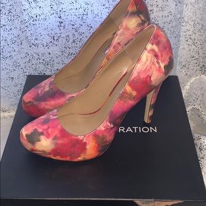 Beautiful floral high heels